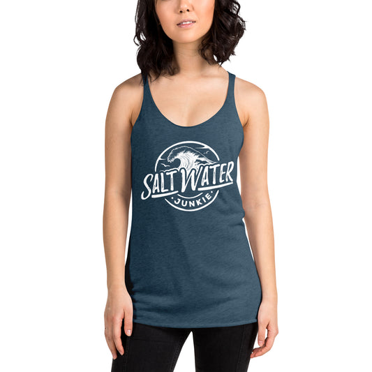 SWJ Wave Logo front -  Lass's Racerback Tank Top